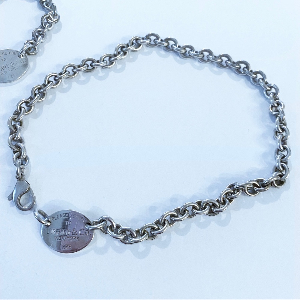 Authentic Tiffany & Co. Oval Tag Necklace Retired